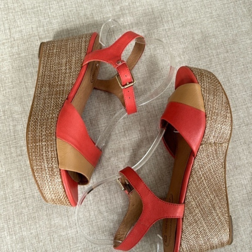Corso Como leather platform‎ wedge ankle trap summer beachy size 10 - Picture 3 of 16